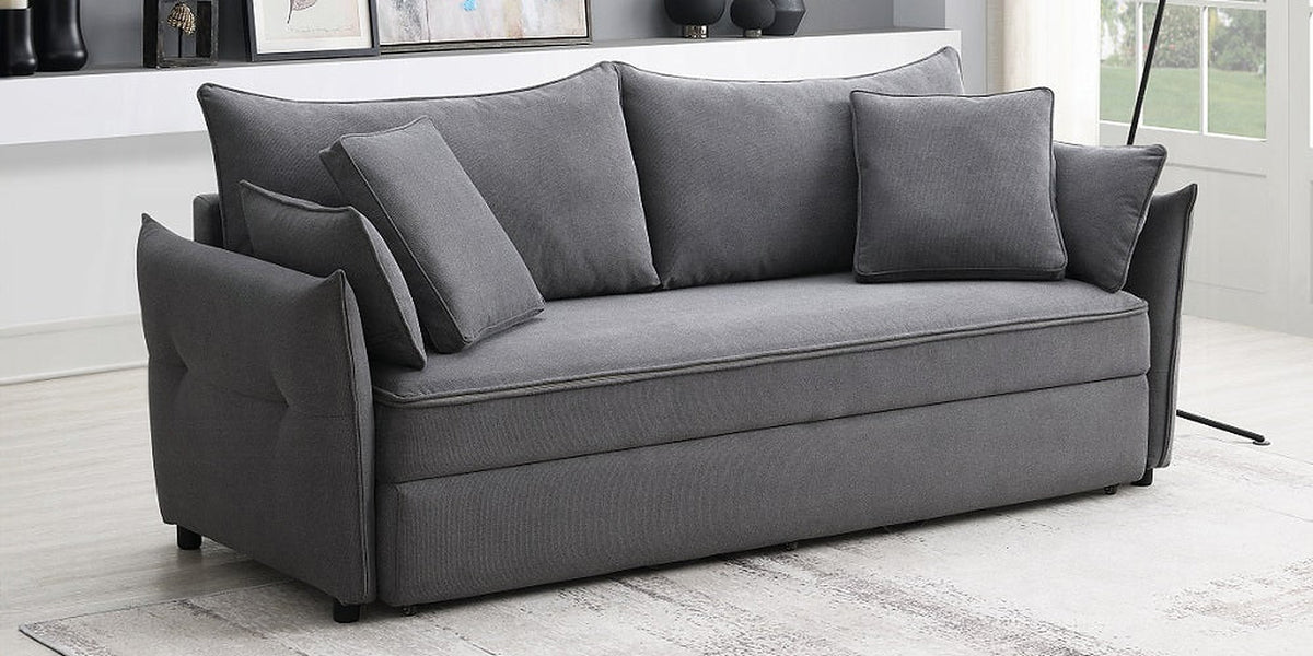Cais Condo Size Sleeper Sofa w/Storage - Grey