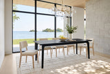 Calascio dining table in Black in a Kingston limestone house on Lake Ontario