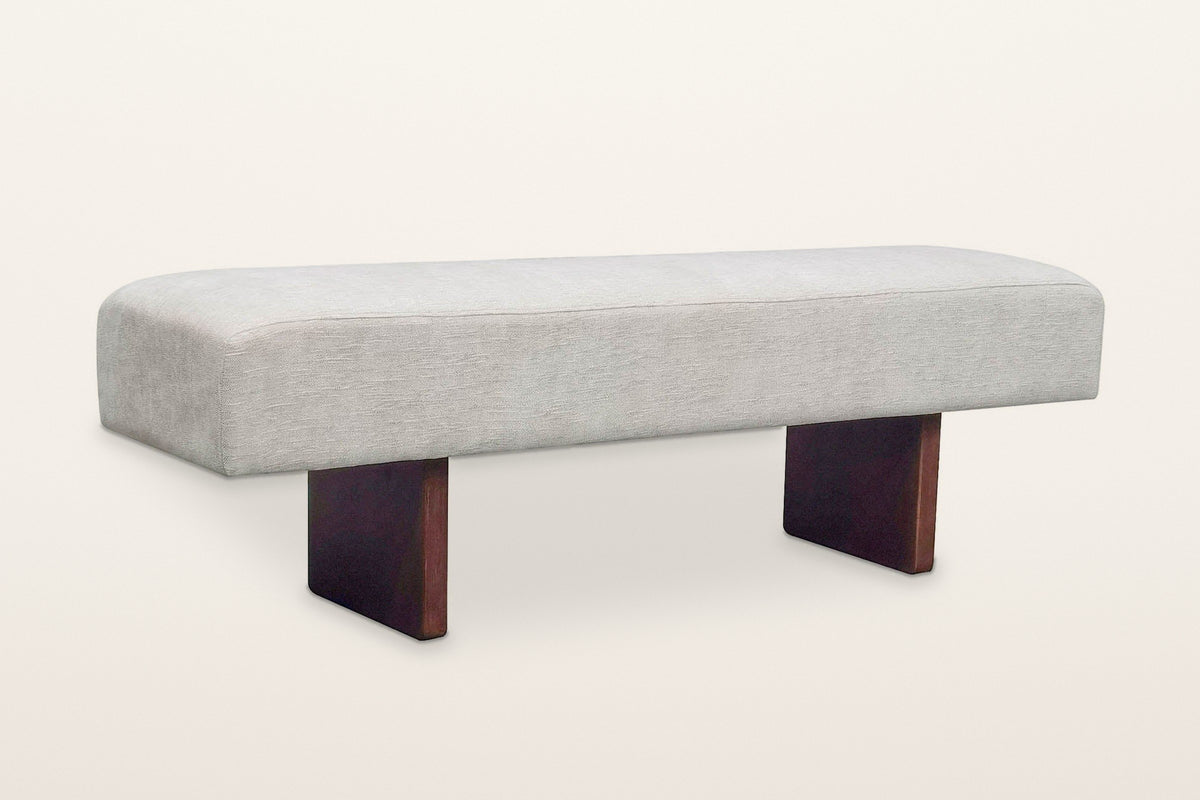 Caltagirone upholstered bench in Oatmeal Sand
