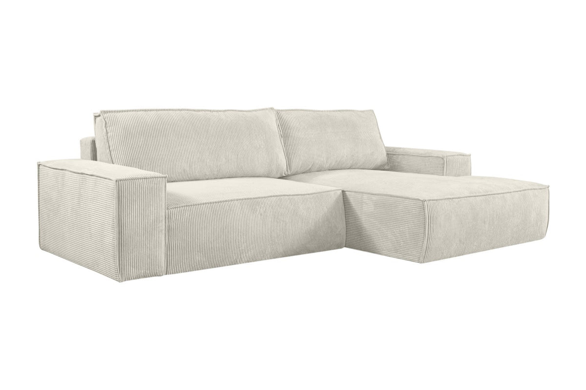 Valencia Danilo Fabric 2-Seater Queen Sofa-Bed with Right Chaise, Beige