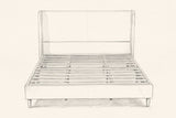 Pencil drawing of the Carrara wingback bed traced from the front view