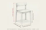 Casole dimensions: 18.9 in wide, 18.9 in deep, 30.7 in high, seat height 18.5 in