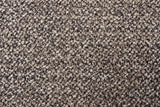 Close-up of the brown multi-tone boucle: taupe loops with hints of warm charcoal