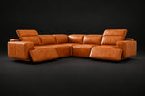 Valencia Valentina Distressed Leather Corner Recliner Sectional Sofa