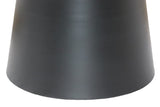 Close-up of the Celeste tapered black iron foot