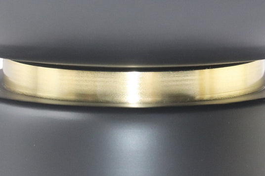 Celeste White Marble Side Table with Black Iron Base - A Touch of Brushed Gold