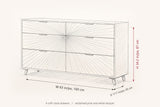 Cesana dresser dimensions: 63 in wide, 17.7 in deep, 34.2 in high