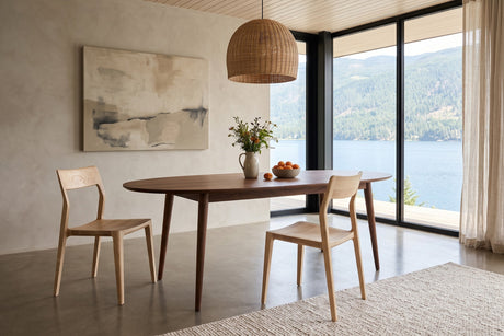 Cison Stackable Solid Ash Dining Chair (Set of 2)