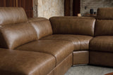 Valencia Clara Distressed Leather Recliner Sectional Sofa