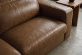 Valencia Clara Distressed Leather Recliner Sectional Sofa