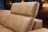 Valencia Clara Distressed Leather Recliner Sectional Sofa