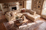 Valencia Clara Distressed Leather Recliner Sectional Sofa
