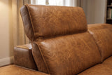 Clara Distressed Leather Recliner Sectional Sofa