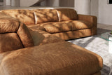 Clara Distressed Leather Recliner Sectional Sofa