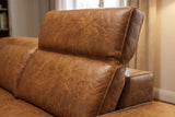 Clara Distressed Leather Recliner Sectional Sofa