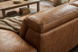 Clara Distressed Leather Recliner Sectional Sofa
