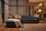 Valencia Clara Distressed Leather Recliner Sectional Sofa
