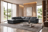 Valencia Clara Distressed Leather Recliner Sectional Sofa