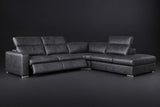 Valencia Clara Distressed Leather Recliner Sectional Sofa