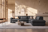 Valencia Clara Distressed Leather Recliner Sectional Sofa