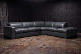 Valencia Clara Distressed Leather Recliner Sectional Sofa
