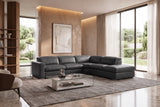 Valencia Clara Distressed Leather Recliner Sectional Sofa