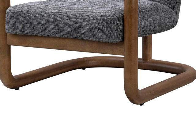 Corwin Fabric Accent Chair - Looped Wood Base