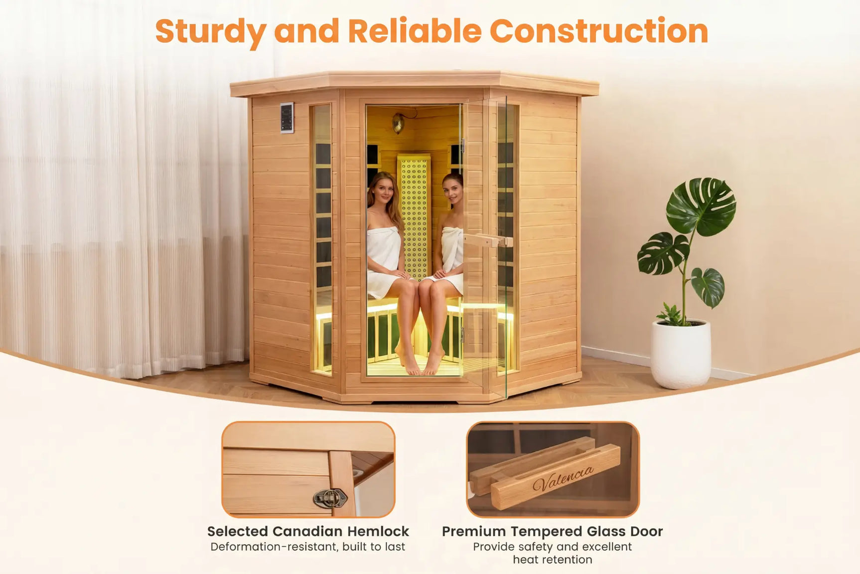 Costway 3-5 Person Corner Sauna