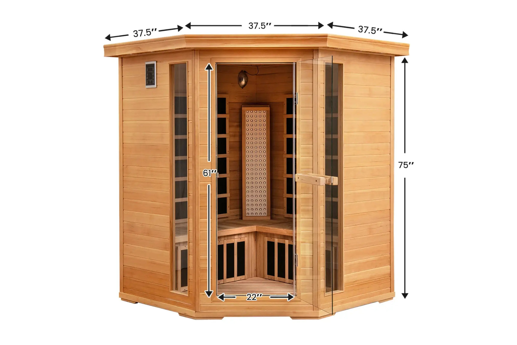 Costway 3-5 Person Corner Sauna