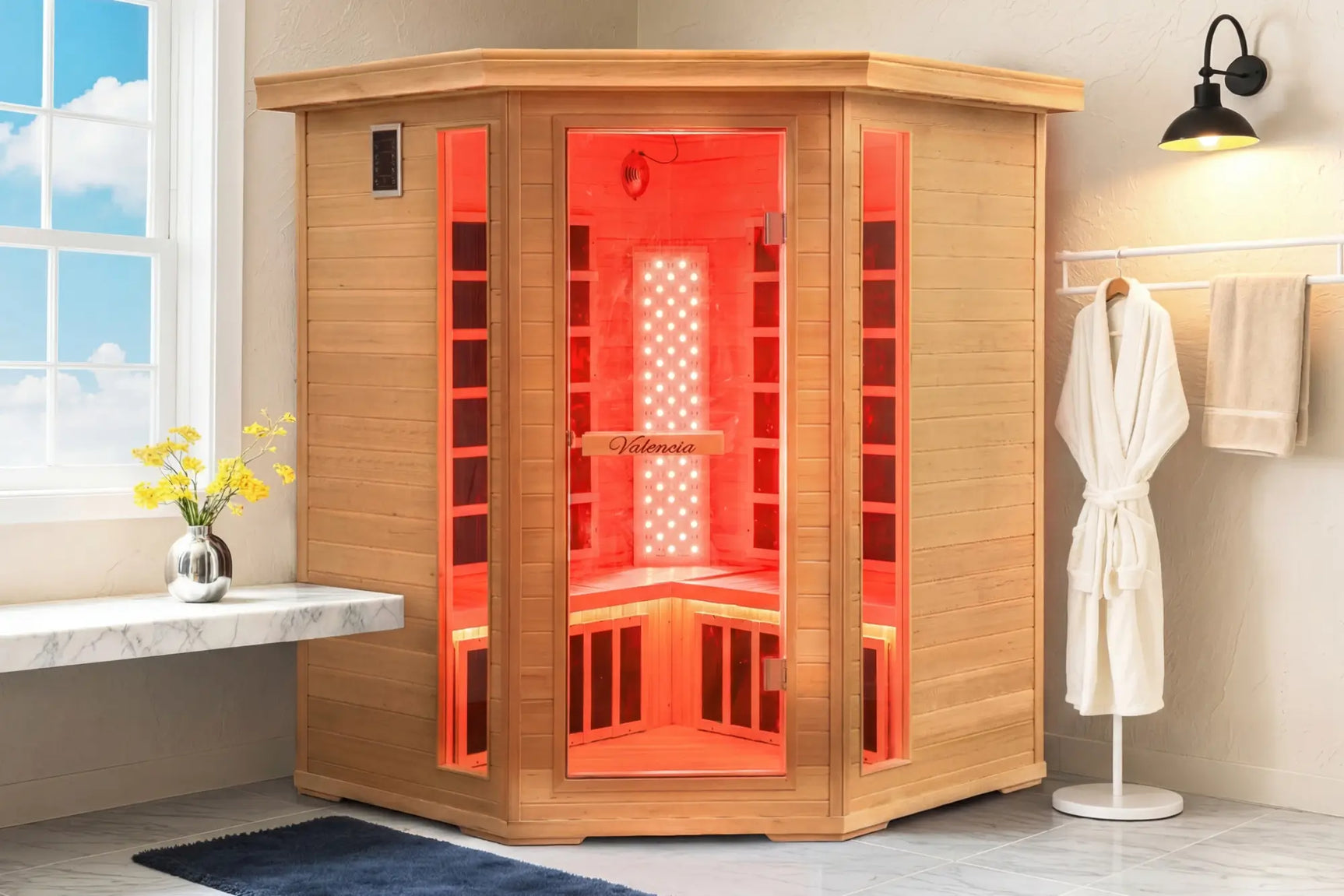 Costway 3-5 Person Corner Sauna