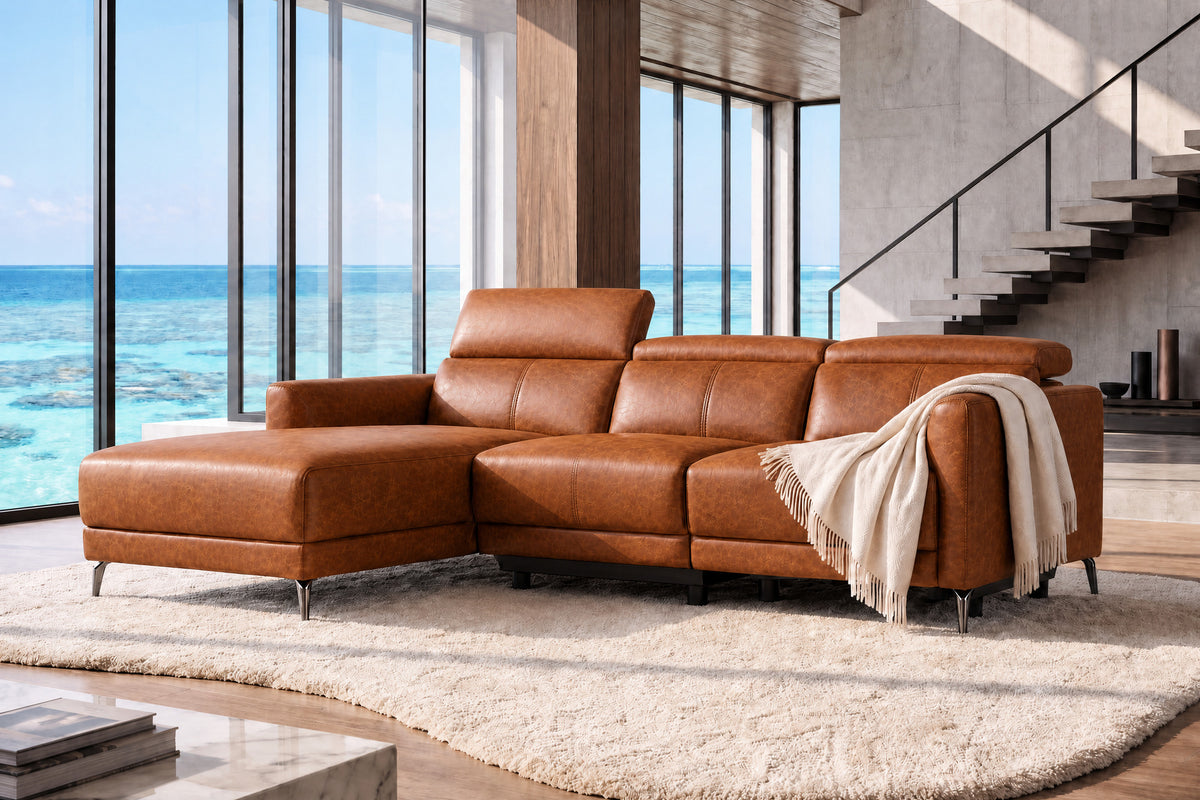 Distressed leather glowing in natural light