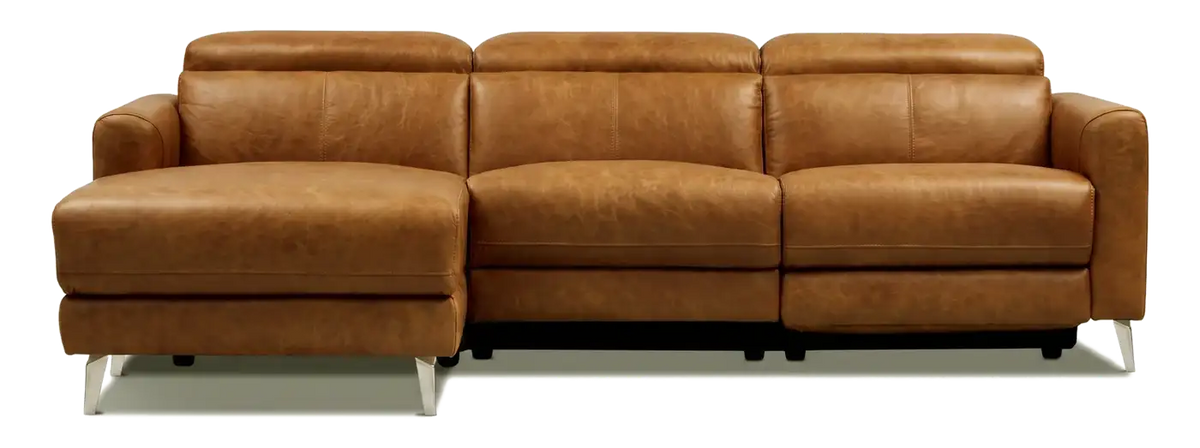 Valencia distressed leather sofa in Antiqued Caramel