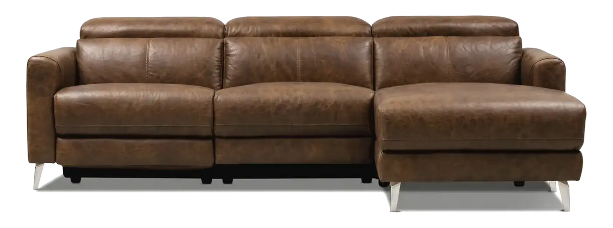 Valencia distressed leather sofa in Chestnut