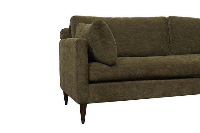 Darby Woven Fabric Mid-Century Modern Sofa - Slim Track Arms