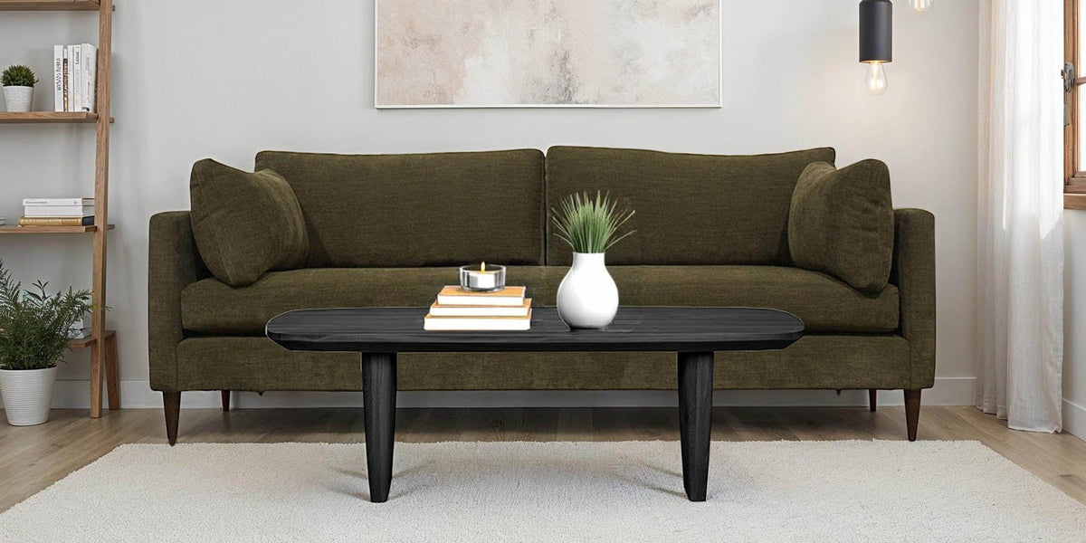 Darby Woven Fabric Mid-Century Modern Sofa
