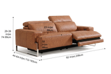 Melania Distressed Leather Recliner Sofa