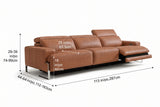 Melania Distressed Leather Recliner Sofa