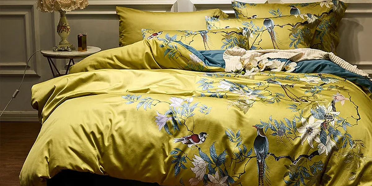 Eden 600 TC Elegant Cotton Duvet Set - Olive Green