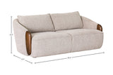 Ellery fabric sofa dimensions: 80.3 in wide, 37.2 in deep, 32.3 in high