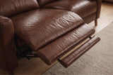Elodie Distressed Italian Aniline Leather Dual Recliner Sofa