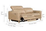 Elodie Distressed Italian Aniline Leather Dual Recliner Sofa
