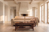 Elodie Distressed Italian Aniline Leather Dual Recliner Sofa