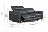 Elodie Distressed Italian Aniline Leather Dual Recliner Sofa
