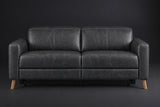 Elodie Distressed Italian Aniline Leather Dual Recliner Sofa