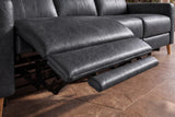 Elodie Distressed Italian Aniline Leather Dual Recliner Sofa