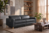 Elodie Distressed Italian Aniline Leather Dual Recliner Sofa