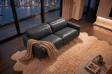 Elodie Distressed Italian Aniline Leather Dual Recliner Sofa