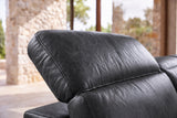 Elodie Distressed Italian Aniline Leather Dual Recliner Sofa