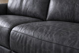 Elodie Distressed Italian Aniline Leather Dual Recliner Sofa