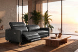 Elodie Distressed Italian Aniline Leather Dual Recliner Sofa